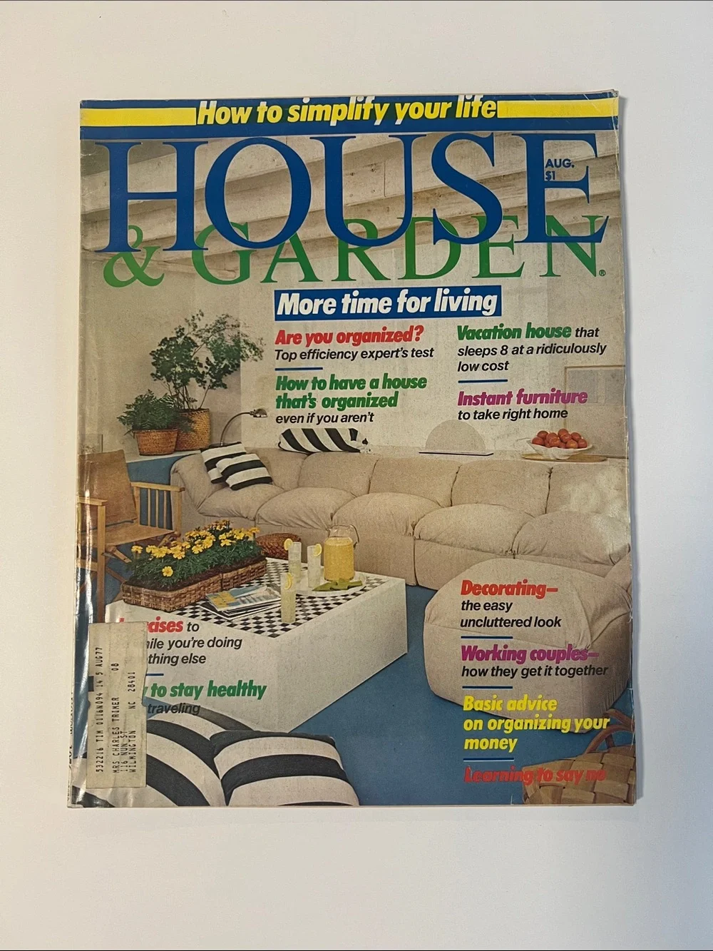 1976 Vintage House & Garden decorating magazine August 1976
